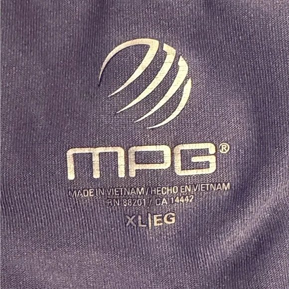 MPG Sport Blue White Travel Athletic Dress Built-in Bra Pockets XL - Picture 5 of 11